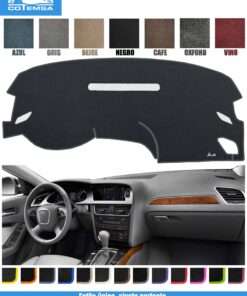 Cubretablero para Audi A4 2009–2016 vista superior con tablero como referencia