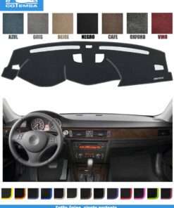 Cubretablero para BMW Serie 3 335I M Sport 2009–2013 vista superior con tablero como referencia