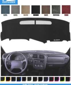 Cubretablero para Chevrolet Blazer 1998–2004 vista superior con tablero como referencia