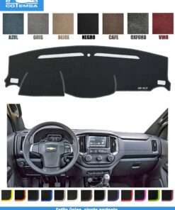 Cubretablero para Chevrolet S–10 2016–2020 vista superior con tablero como referencia