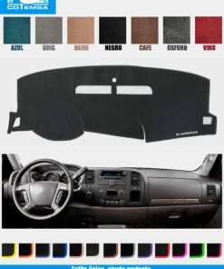 Cubretablero para Chevrolet Silverado 2007–2013 vista superior con tablero como referencia