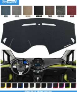 Cubretablero para Chevrolet Spark NG 2015–2020 vista superior con tablero como referencia