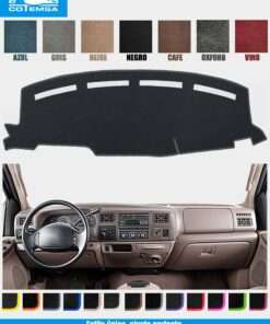 Cubretablero para Ford Super Duty 2000–2004 vista superior con tablero como referencia.