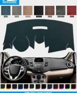 Cubretablero para Ford Fiesta 2011–2016 vista superior con tablero como referencia