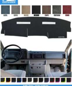 Cubretablero para GMC Safari USA 1985–1990 vista superior con tablero como referencia.