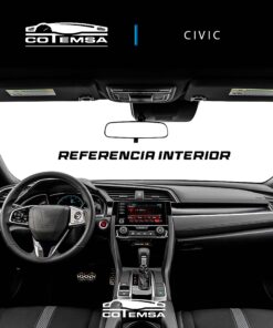Vista interior del vehículo Honda Civic 2016–2021 como referencia