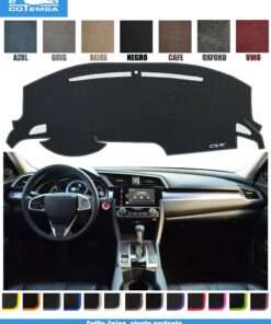 Cubretablero para Honda Civic 2016–2021 vista superior con tablero como referencia