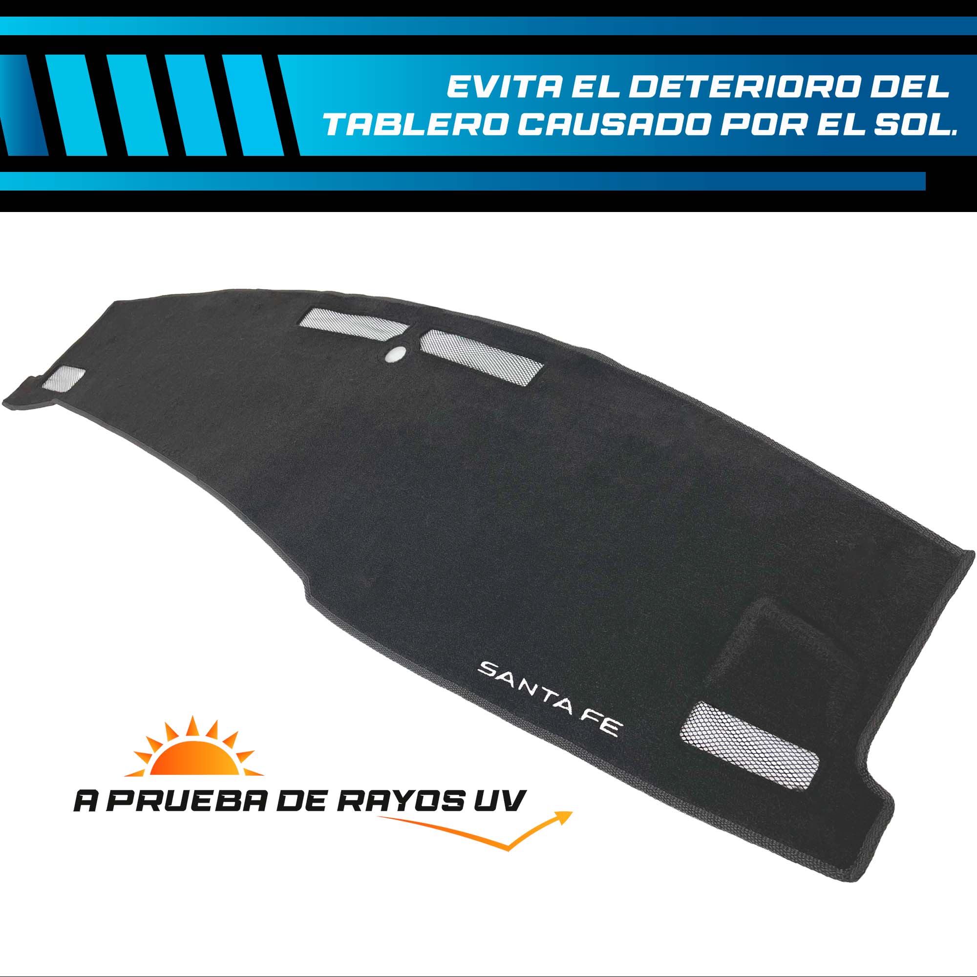 Cubretablero premium para Hyundai Santa Fe 2024–2026 con protección UV