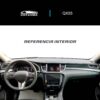 Vista interior del vehículo Infiniti QX55 con corte HEAD-UP 2021–2025 como referencia