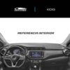 Vista interior del vehículo Nissan Kicks 2017–2025 como referencia