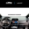 Vista interior del vehículo Nissan Leaft 2011–2017 como referencia