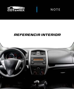 Vista interior del vehículo Nissan Note 2017–2019 como referencia