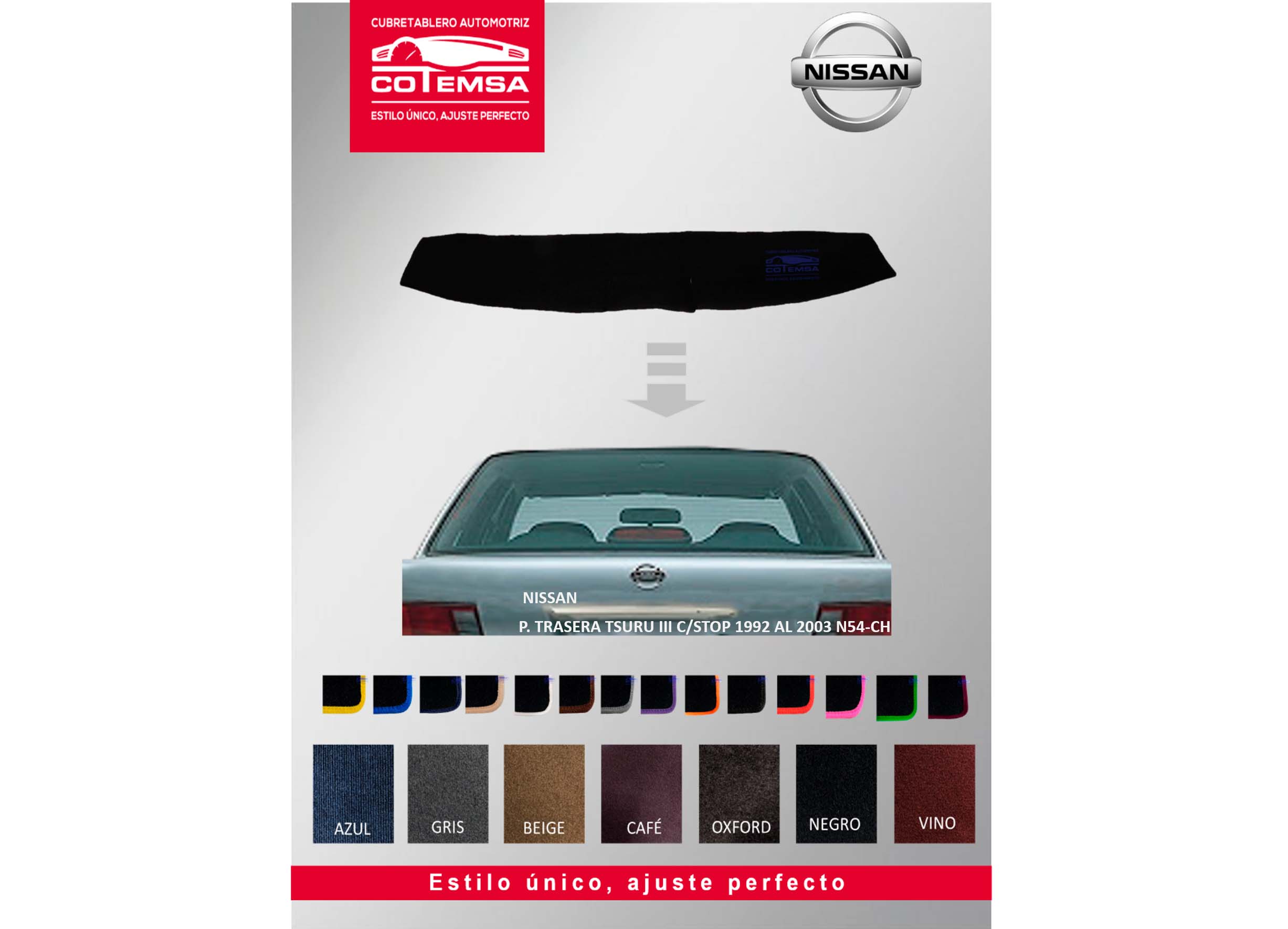 Cubretableros parte trasera