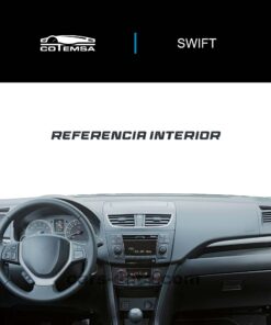 Vista interior del vehículo Suzuki Swift 2012–2017 como referencia