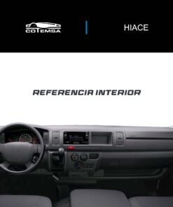 Vista interior del vehículo Toyota Hiace 2007–2019 como referencia