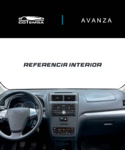 Vista interior del vehículo Toyota Avanza 2012–2021 como referencia