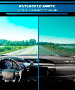 Cubretablero premium para Toyota Hilux 2016–2025 con protección antirreflejante