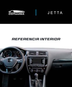 Vista interior del vehículo Volkswagen Jetta A6 2011–2018 como referencia