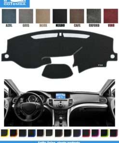 Cubretablero para Acura TSX 2009–2014 vista superior con tablero como referencia