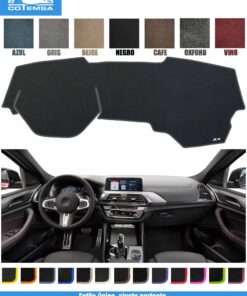 Cubretablero para BMW X4 2021–2025 vista superior con tablero como referencia