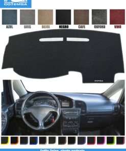 Cubretablero para Chevrolet Zafira 2002–2007 vista superior con tablero como referencia