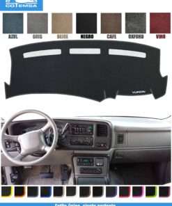 Cubretablero para GMC Yukon 2001–2006 vista superior con tablero como referencia.