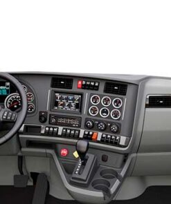 Vista interior del vehículo Kenworth T680 2013–2021 como referencia