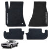 Tapetes de piso para para Chrysler–Dodge Challenger 2009–2014 vista superior y con vehículo como referencia