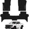 Tapetes de piso para para Ford Ranger 2023–2026 vista superior y con vehículo como referencia
