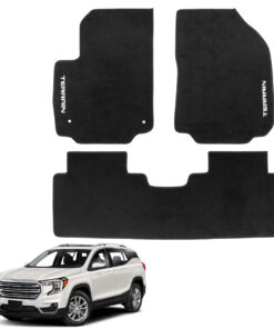 Tapetes de piso para para GMC Terrain 2018–2024 vista superior y con vehículo como referencia