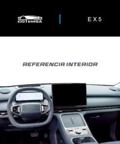 Vista interior del vehículo Geely EX5 2025–2026 como referencia