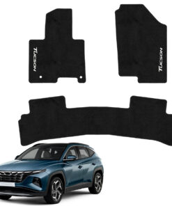 Tapetes de piso para para Hyundai Tucson Limited 2022–2024 vista superior y con vehículo como referencia