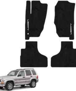 Tapetes de piso para para Jeep Liberty 2007–2007 vista superior y con vehículo como referencia