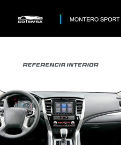 Vista interior del vehículo Mitsubishi Montero 2022–2025 como referencia