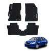 Tapetes de piso para para Nissan Versa 2012–2019 vista superior y con vehículo como referencia