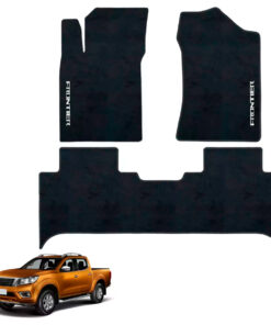 Tapetes de piso para para Nissan Frontier 2016–2025 vista superior y con vehículo como referencia