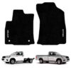 Tapetes de piso para para Toyota Hilux 2016–2024 vista superior y con vehículo como referencia