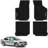 Tapetes de piso para para Volkswagen Jetta A4 2000–2010 vista superior y con vehículo como referencia