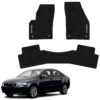 Tapetes de piso para para Volvo S40–TS 2005–2011 vista superior y con vehículo como referencia