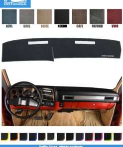 Cubretablero para Chevrolet Cheyenne 1981–1991 vista superior con tablero como referencia.