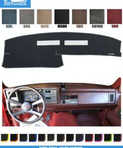 Cubretablero para Chevrolet 1992–1994 vista superior con tablero como referencia