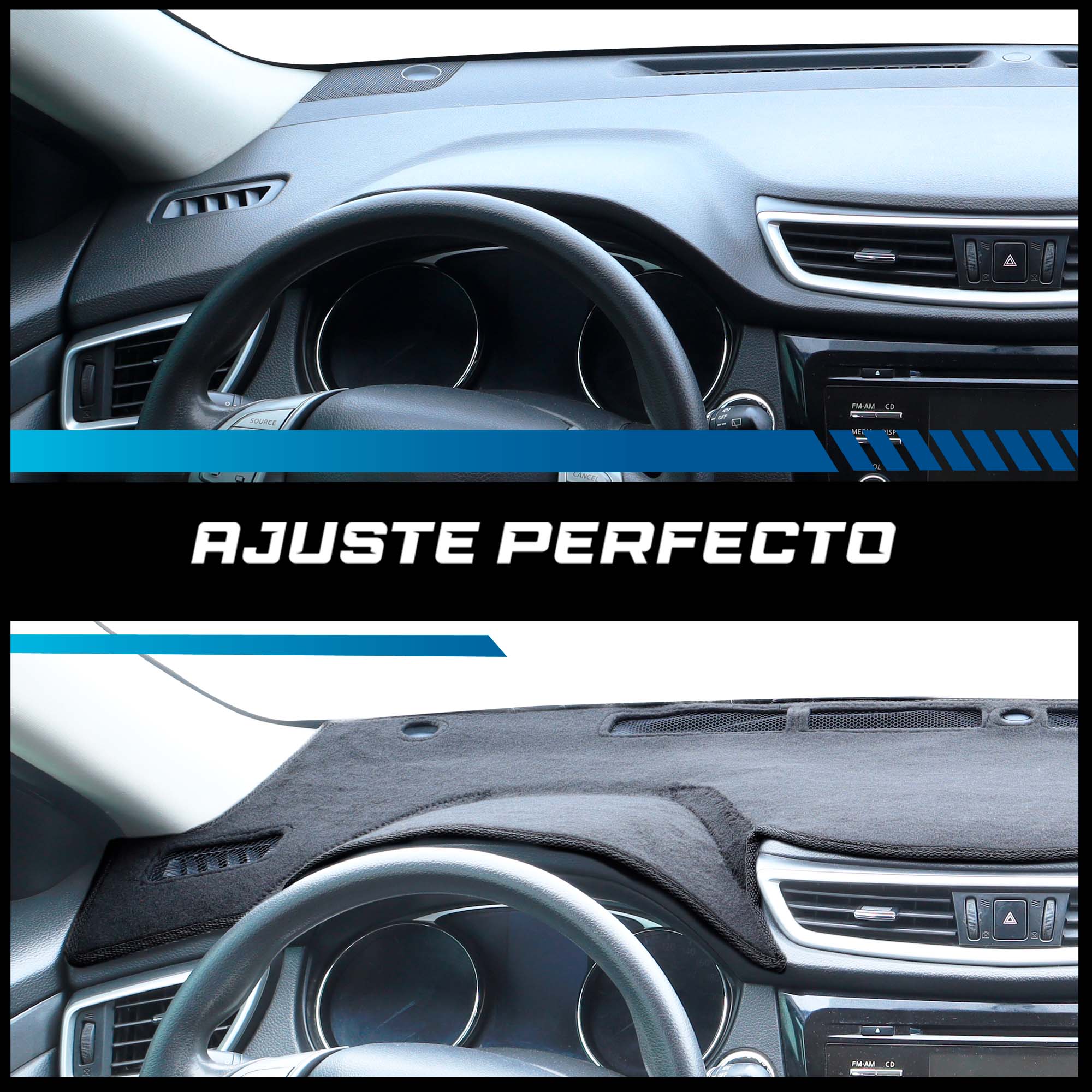 Cubretablero premium para Nissan X Trail 2015–2022 con ajuste perfecto
