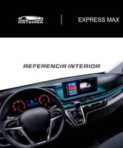 Vista interior del vehículo Chevrolet Express Max 2025–2026 como referencia