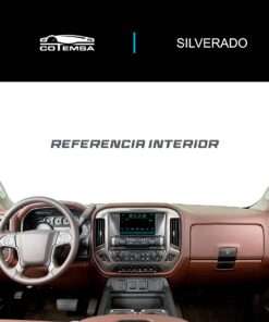 Vista interior del vehículo Chevrolet Silverado 2014–2018 como referencia