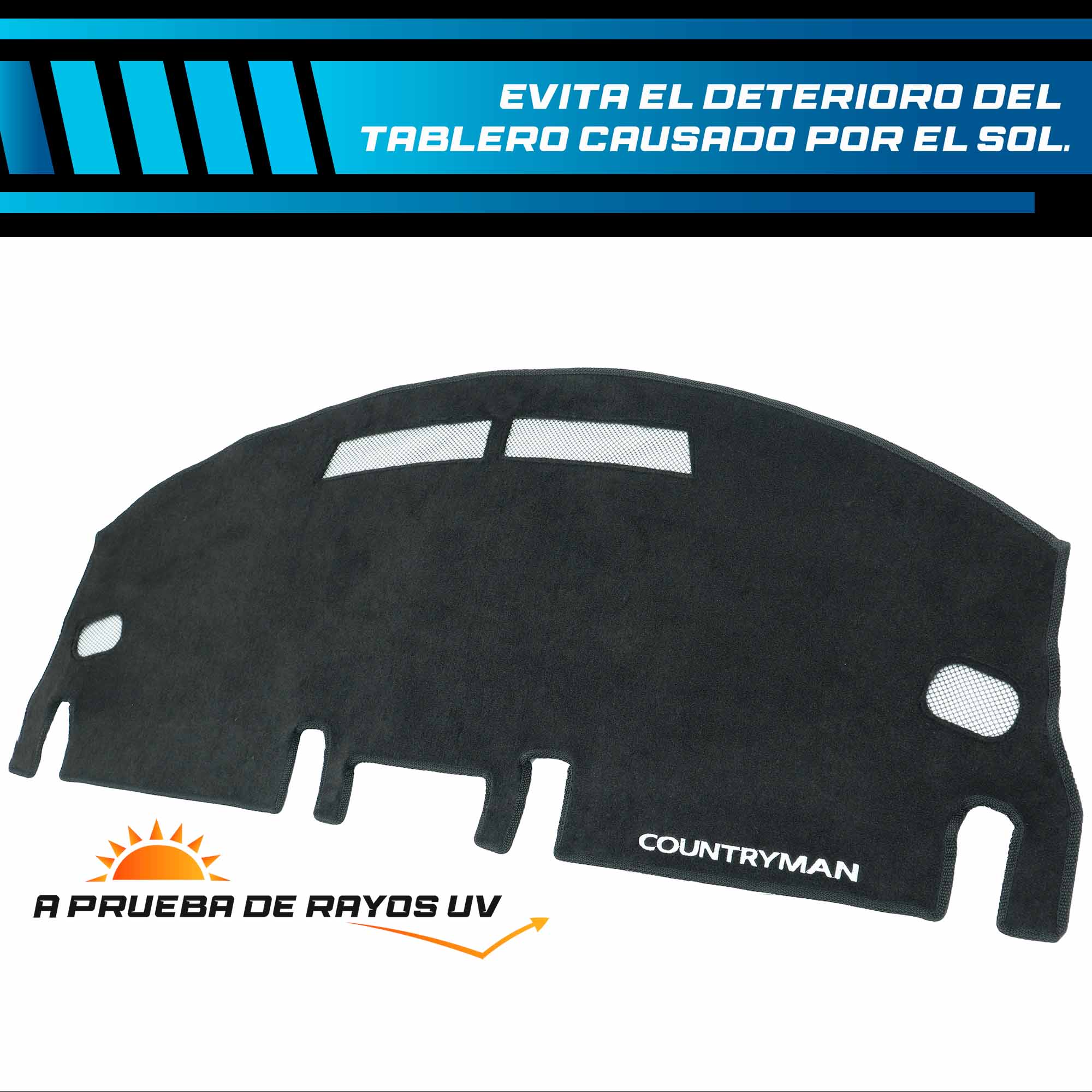 Cubretablero premium para BMW Mini Countryman 2024–2026 con protección UV