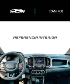 Vista interior del vehículo Chrysler–Dodge RAM 700 2021–2025 como referencia