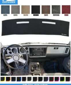 Cubretablero para Chevrolet Blazer 1980–1988 vista superior con tablero como referencia