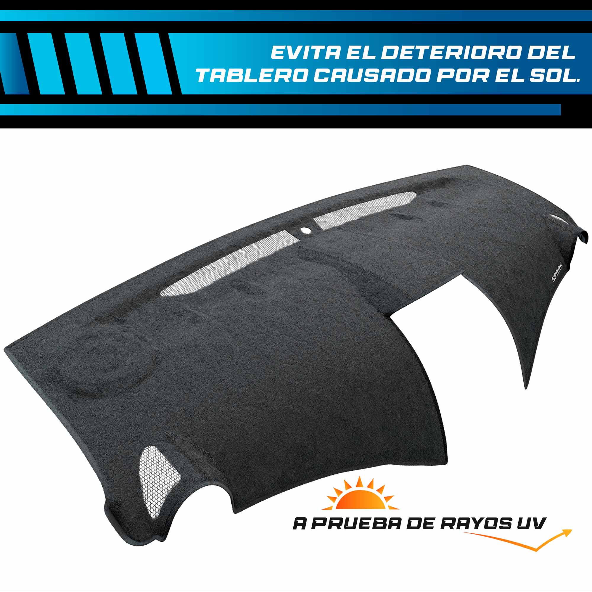 Cubretablero premium para Chevrolet Spark Classic 2011–2018 con protección UV
