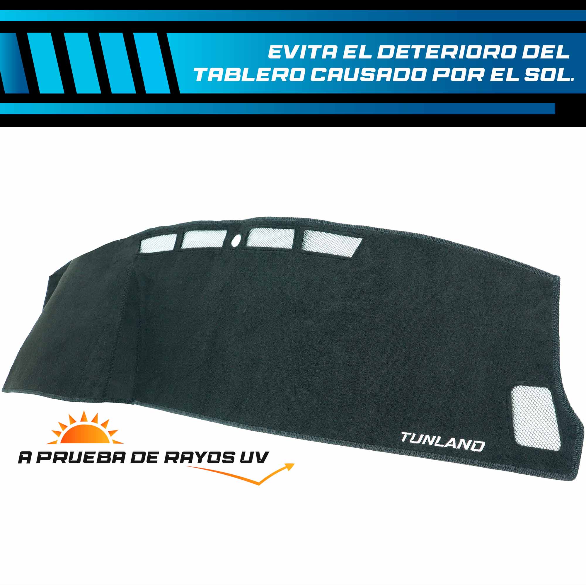 Cubretablero premium para Foton Tunland V9 2023–2026 vista ángulo derecho del producto
